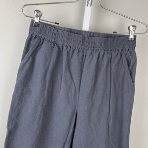Ecupper Gray Pull-On Pants Womens L Cropped 100% Cotton Casual Travel‎ Coastal